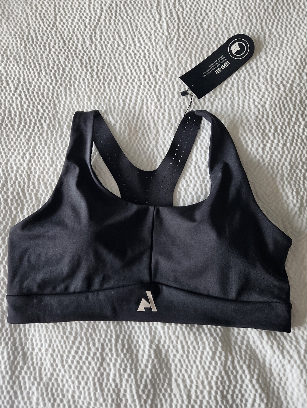 NWT Aubrion Black Wireless Padded Racerback Sports Bra. XXL